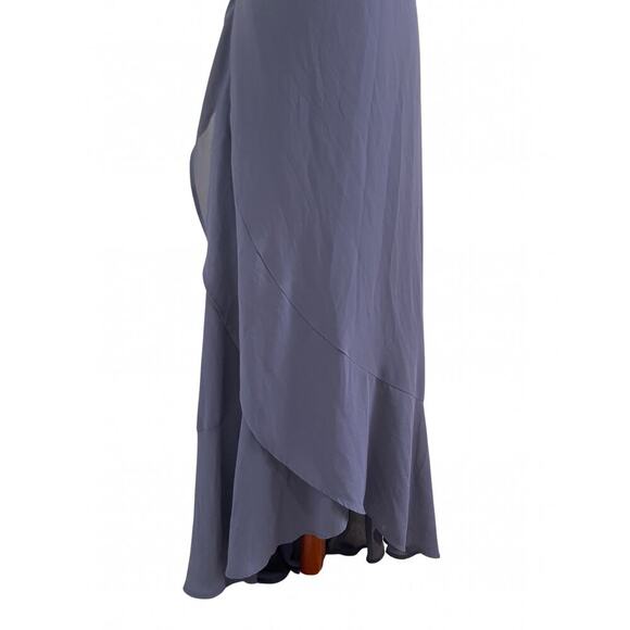 Lulus Wrap of Luxury Denim Blue Convertible High-Low Maxi Dress Size XL 0600S - Picture 7 of 16